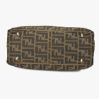 Fendi Tote Bag Zucca Pattern Canvas Brown Silver — view 8