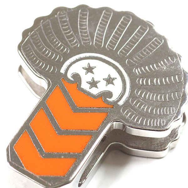 Hermes Scarf Ring Epaulette Metal Twilly Gaviroche Epaulettes Silver Orange — view 4