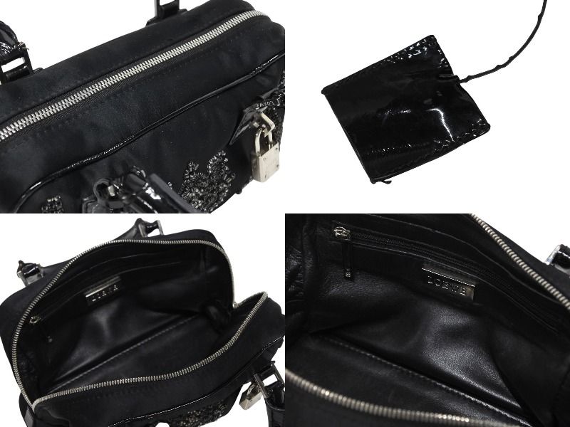 Loewe Mini Amazona Mini Andbag Satin Beads Crystal Black Silver — view 8