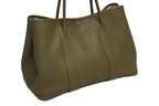 Hermes Garden Party PM Tote Bag Negonda Canvas Olive Green Silver — view 4
