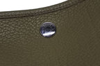 Hermes Garden Party PM Tote Bag Negonda Canvas Olive Green Silver — view 5