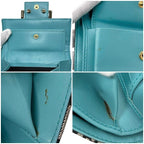 Fendi Trifold Wallet Blue Black Zucchino 8 M0023 — view 6