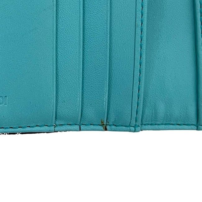 Fendi Trifold Wallet Blue Black Zucchino 8 M0023 — view 8