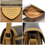 Celine Shoulder Bag Brown Macadam Crossbody Leather