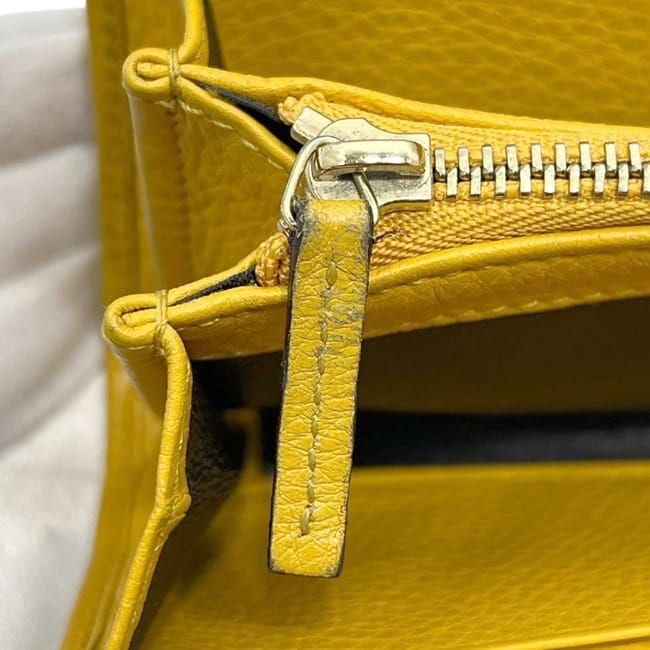 Gucci L-shaped Zipper Long Wallet Beige Yellow GG Canvas Bamboo — view 7