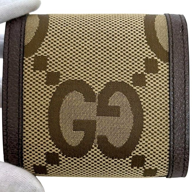 Gucci Bifold Wallet Diana Compact Beige Brown Jumbo GG — view 8