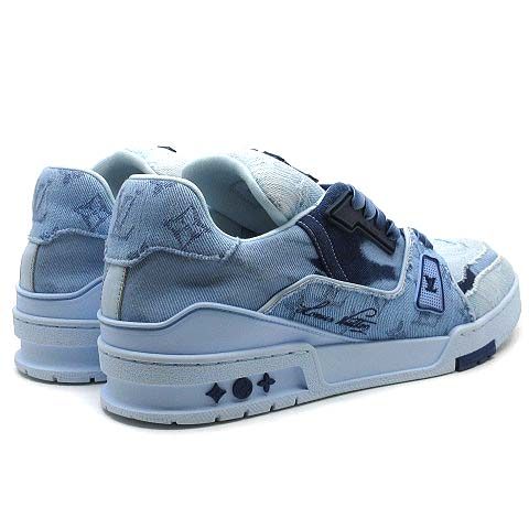 Louis Vuitton Trainer Line Monogram Denim Bleached Sneakers — view 5