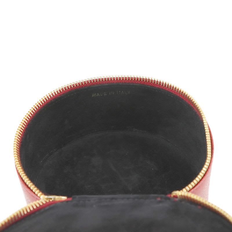 Chanel Jewelry Case Box Accessory Pouch Caviar Leather Red Vintage — view 9