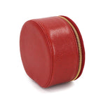 Chanel Jewelry Case Box Accessory Pouch Caviar Leather Red Vintage — view 5