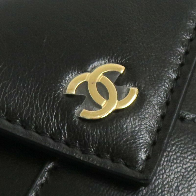 Chanel Christmas Limited Card Case Ap5041 2026 SS Calfskin Black — view 7