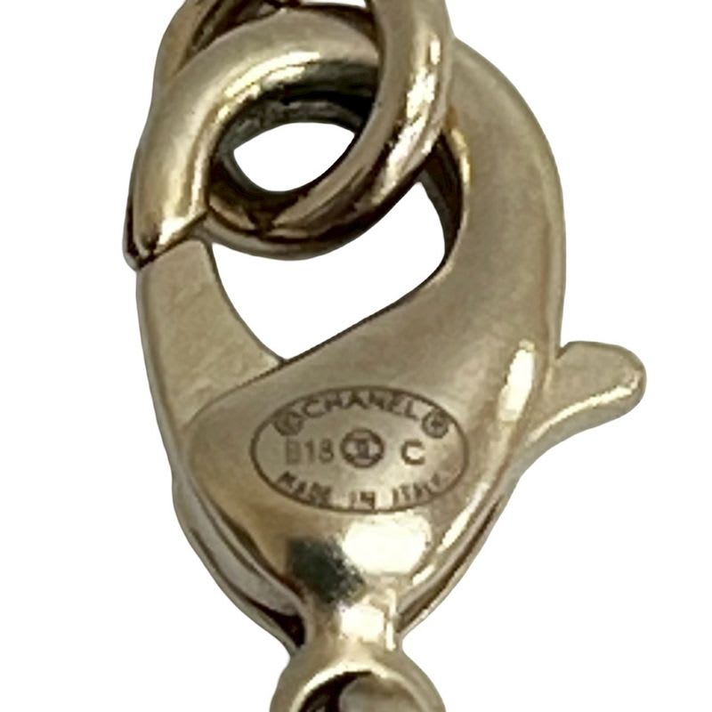 Chanel Coco Mark Flower Motif GP Faux Pearl Necklace Pendant 18BC — view 3