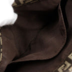 Fendi Zucchino Nylon Canvas Brown Shoulder Bag