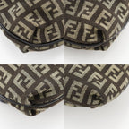 Fendi Zucchino Nylon Canvas Brown Shoulder Bag