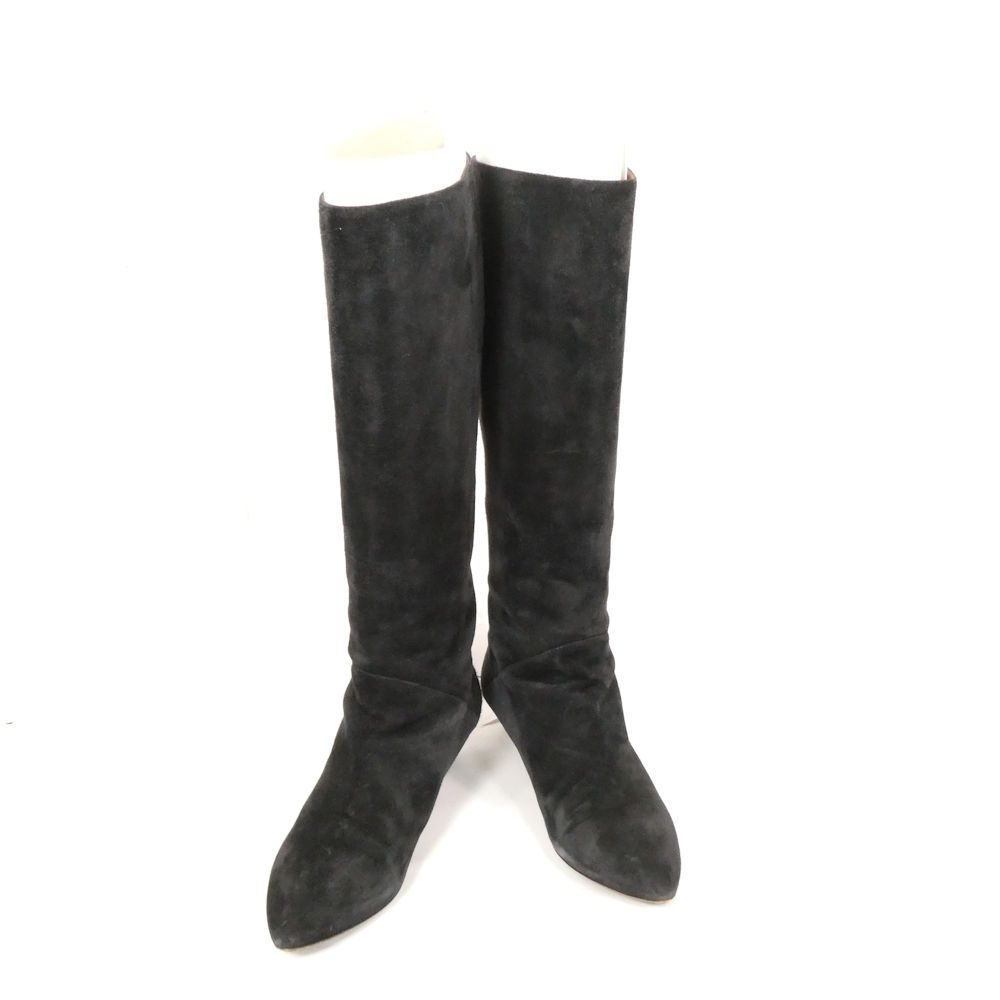 Bottega Veneta Long Boots 36.5 Suede Wedge Sole — view 2