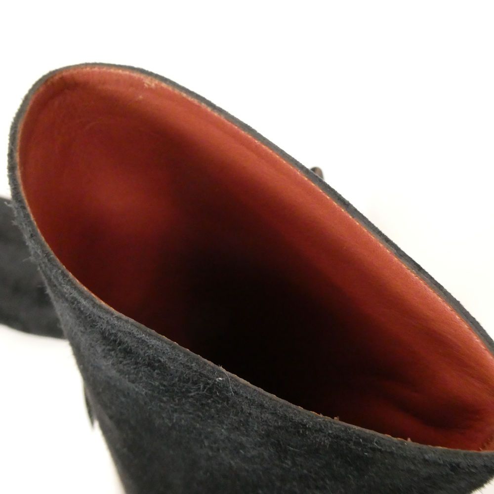 Bottega Veneta Long Boots 36.5 Suede Wedge Sole — view 8