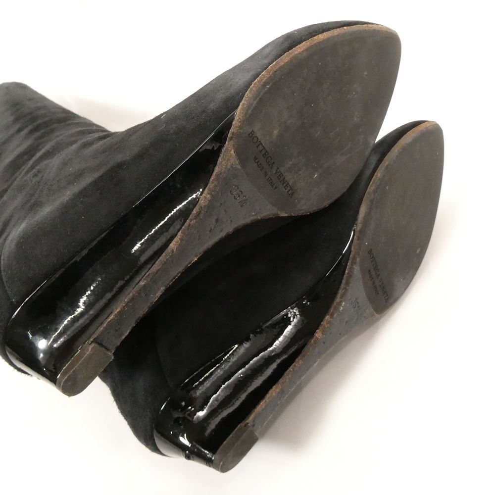 Bottega Veneta Long Boots 36.5 Suede Wedge Sole — view 6