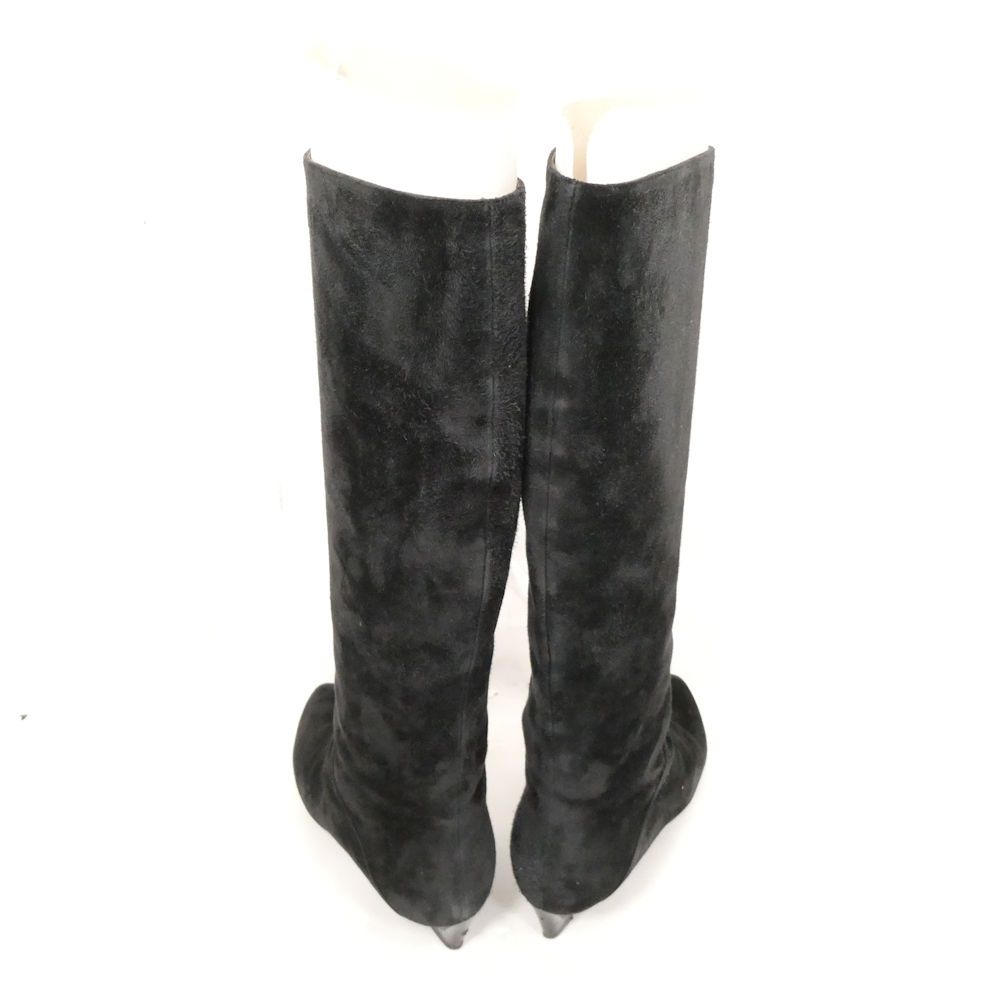 Bottega Veneta Long Boots 36.5 Suede Wedge Sole — view 4