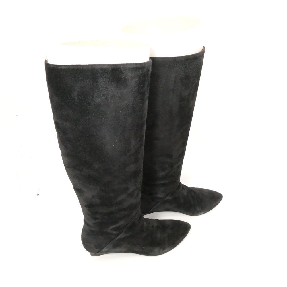 Bottega Veneta Long Boots 36.5 Suede Wedge Sole — view 5