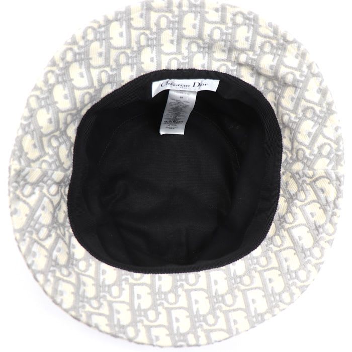 Dior Trotter Oblique Bucket Hat Ivory Gray 11 Dob923 I132 — view 5