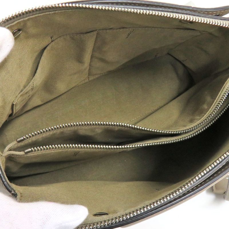 Fendi Visible Medium Leather 8 Bl146 Cuff Grey 2-Way Handbag — view 6
