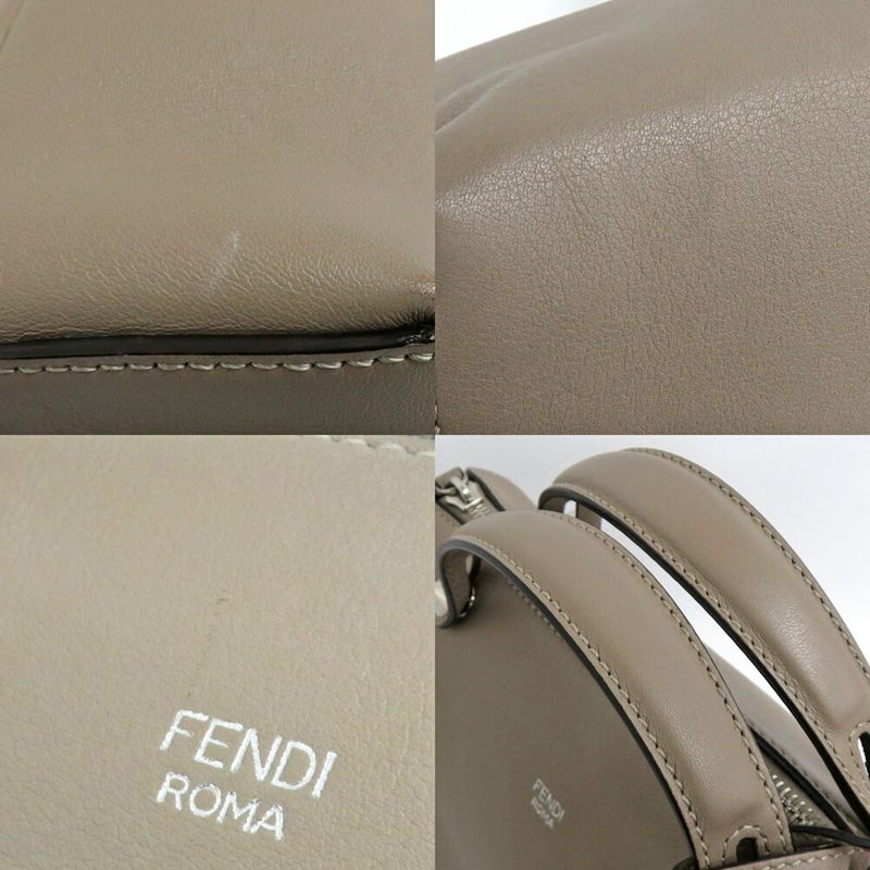 Fendi Visible Medium Leather 8 Bl146 Cuff Grey 2-Way Handbag — view 8