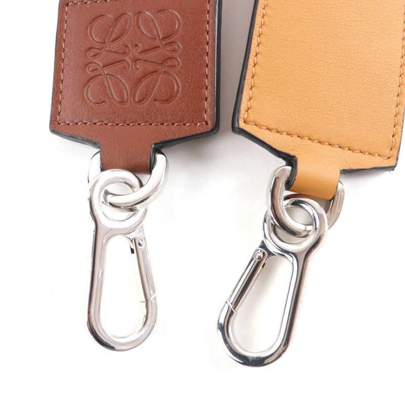 Loewe Logo Anagram Leather Shoulder Strap Brown Multicolor Silver Hardware — view 8