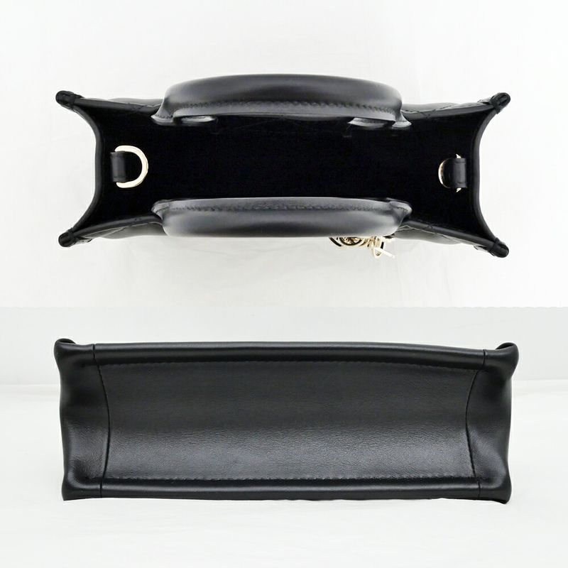 Dior Book Tote Handbag Mini Shoulder Macro Kana Jukafu Black Whp — view 5