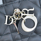 Dior Book Tote Handbag Mini Shoulder Macro Kana Jukafu Black Whp — view 8