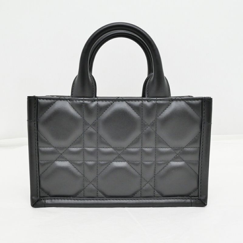 Dior Book Tote Handbag Mini Shoulder Macro Kana Jukafu Black Whp — view 3