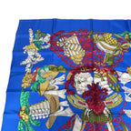 Hermes Scarf Silk Carre 90 Chapeau Hat Off Blue — view 2