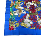 Hermes Scarf Silk Carre 90 Chapeau Hat Off Blue — view 4
