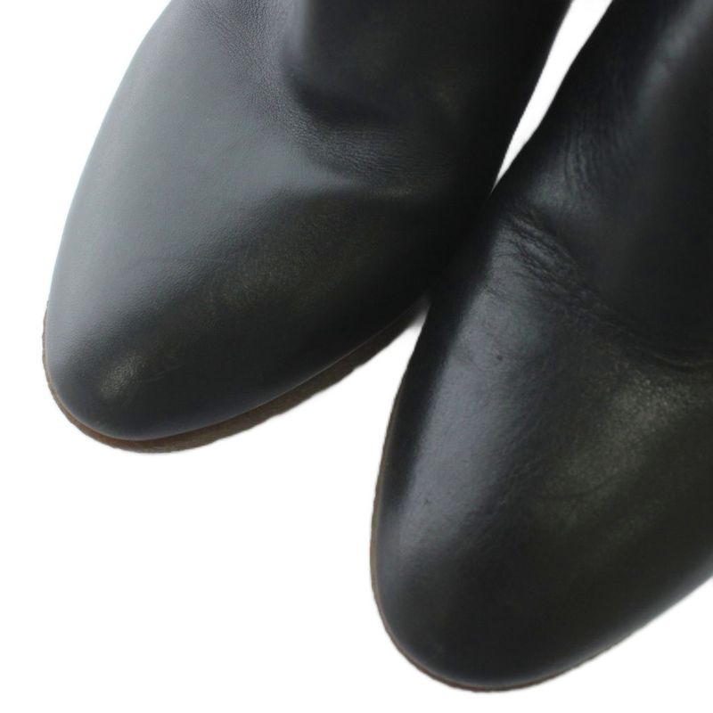 Celine Long Boots Leather Wedge Sole Carriage Pattern All Over Triomphe — view 3