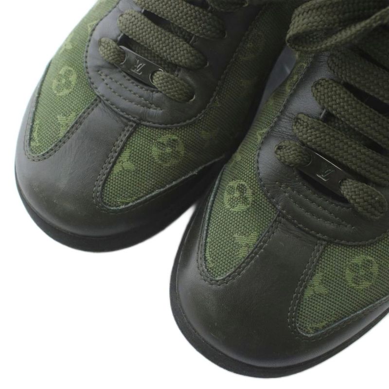 Louis Vuitton Monogram Mini Sneakers Canvas Leather Low Cut 36.5 — view 3