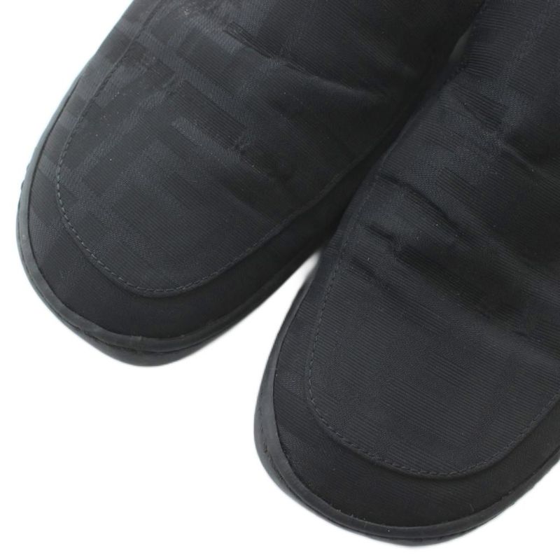 Fendi Slip-on Sneakers Low-cut Logo All-over Pattern Black XZ GY18 — view 3