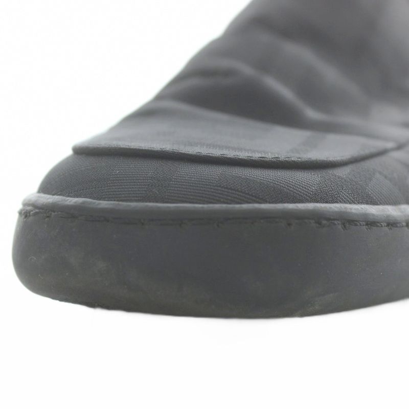 Fendi Slip-on Sneakers Low-cut Logo All-over Pattern Black XZ GY18 — view 7