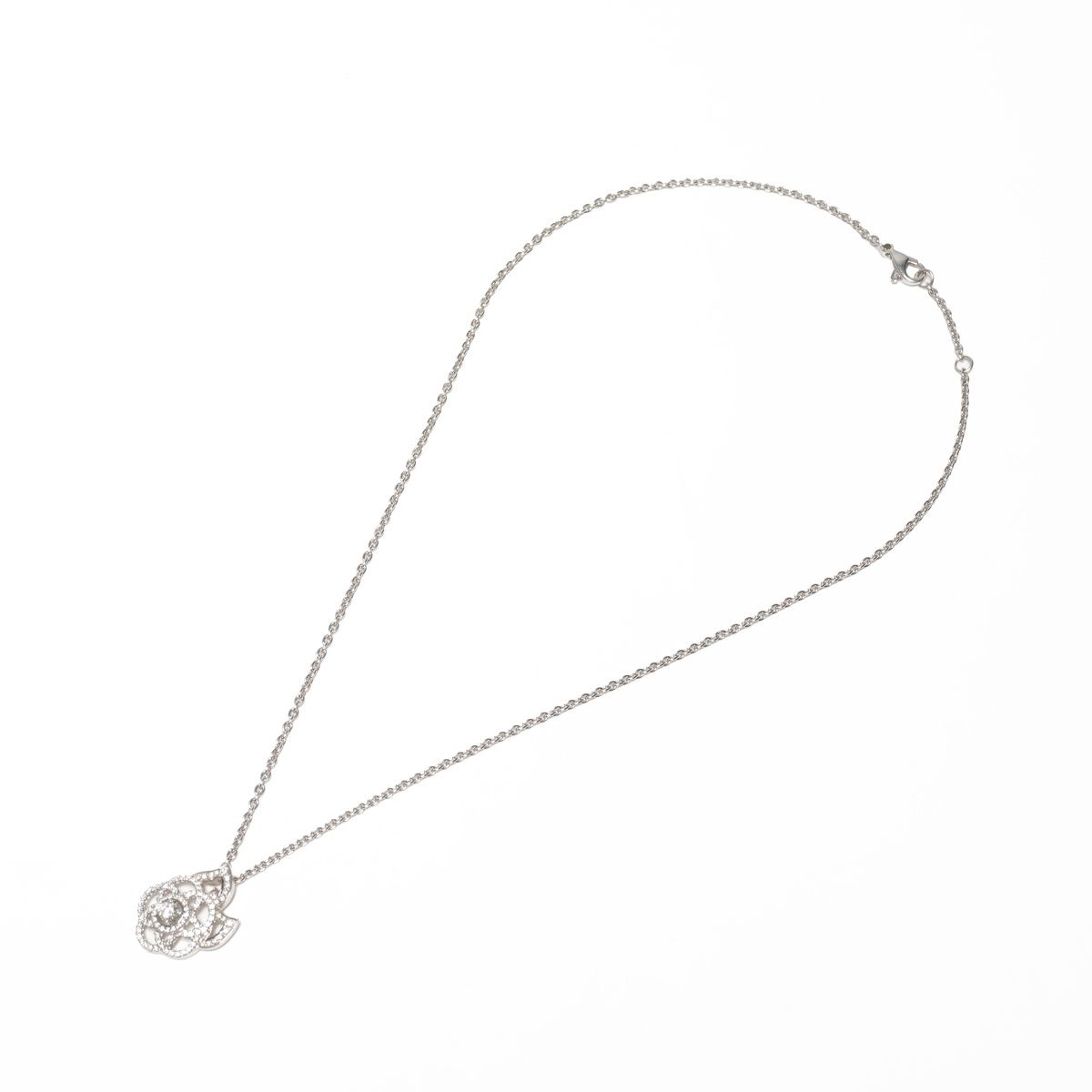 Chanel Necklace Diamond Camellia 750 18K WG — view 2