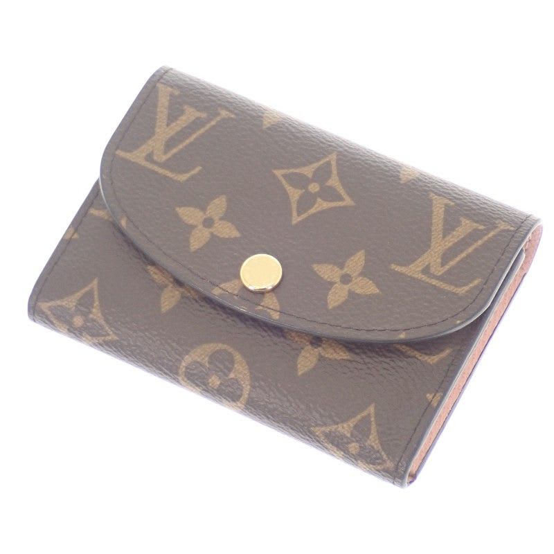 Louis Vuitton Porte Monnaie Rosalie Coin Case Monogram Canvas Pink Rose — view 3