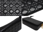 Dior Cannage Bag Lambskin Black Gold — view 5