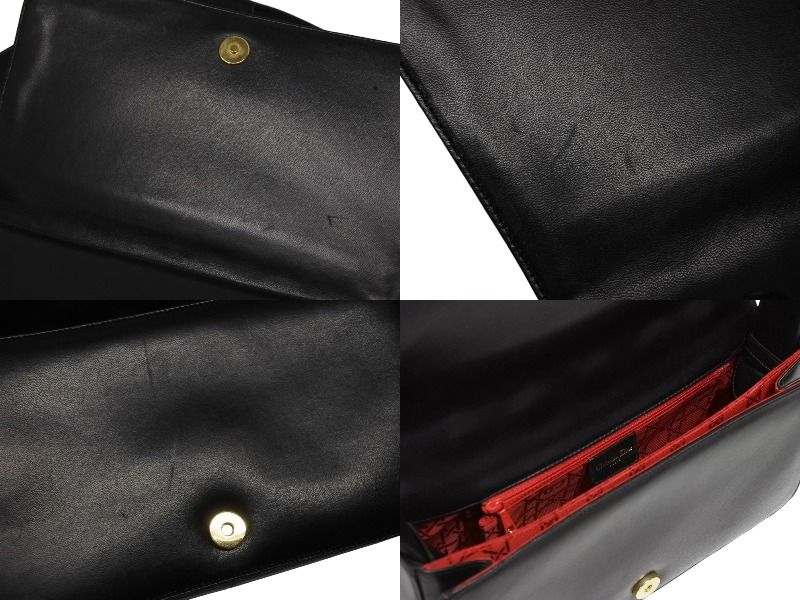 Dior Cannage Bag Lambskin Black Gold — view 8
