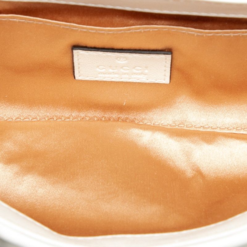 Gucci Horsebit Shoulder Bag Handbag White Leather — view 5