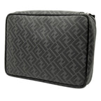 Fendi Zucca Second Bag Clutch 7 N0115 Gray Multicolor Leather — view 3