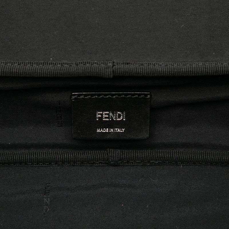 Fendi Zucca Second Bag Clutch 7 N0115 Gray Multicolor Leather — view 6