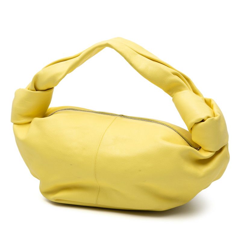 Bottega Veneta Double Knot Mini Handbag Yellow Leather — view 3
