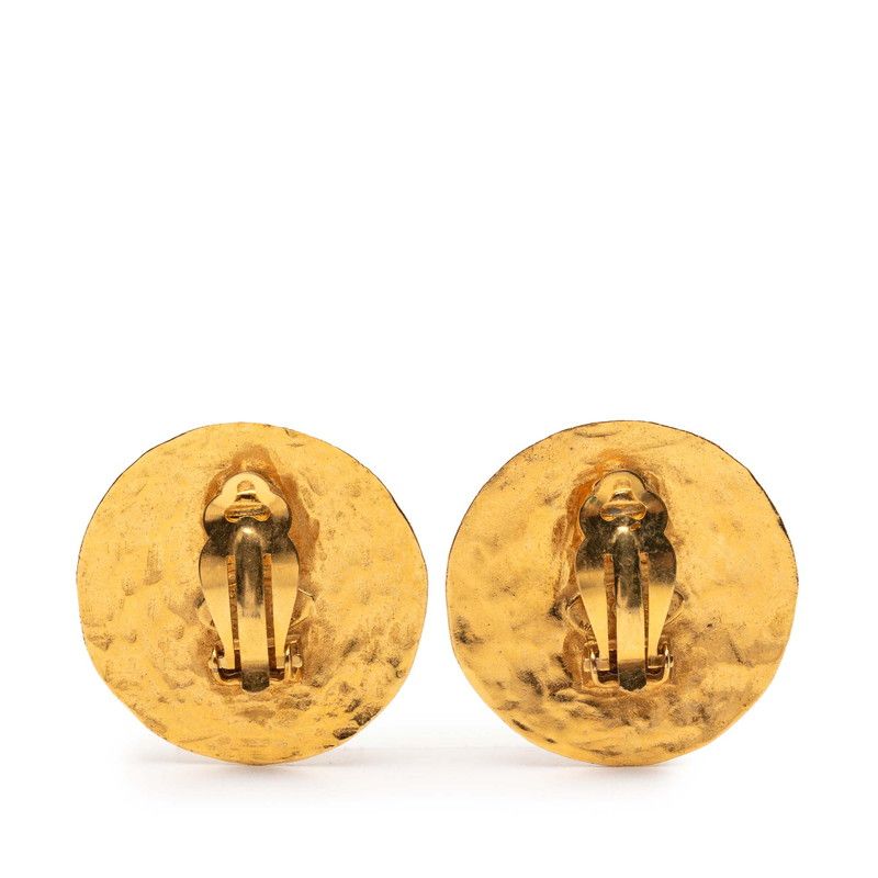 Chanel Vintage Coco Mark Round Gold Plated — view 3