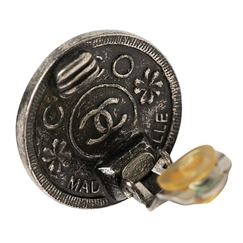 Chanel Coco Mark Round Silver Metal — view 6
