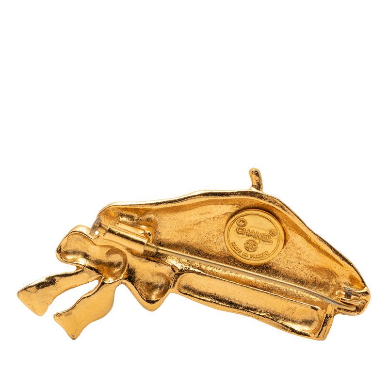 Chanel Beret Ribbon Motif Gold Plated — view 2