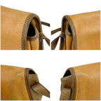 Loewe Anagram Logo Mini Shoulder Bag Yellow Beige Leather Vintage