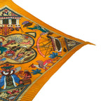 Hermes Silk Scarf Pleated Persepolis City Orange Box — view 5