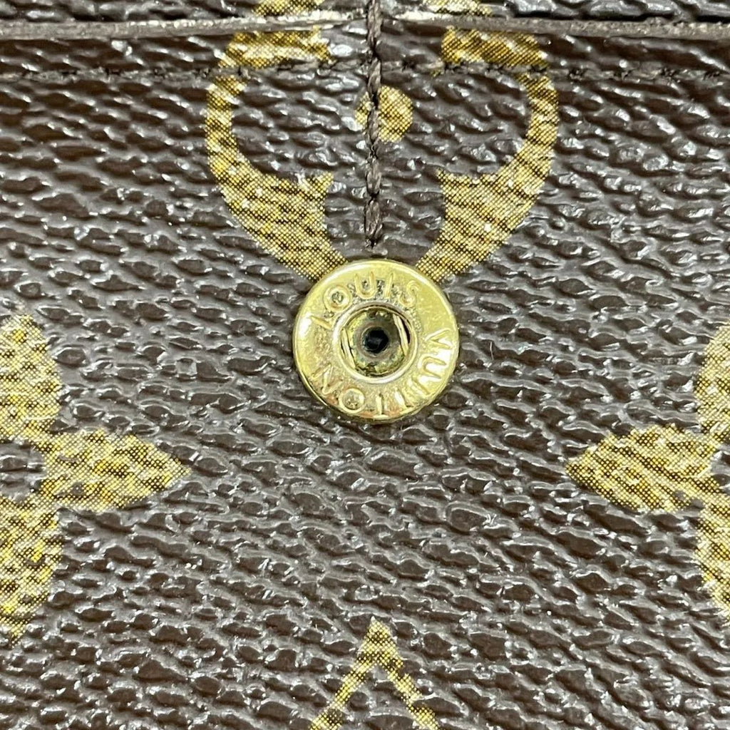 Louis Vuitton Monogram Portefeuille Emily Zipper Wallet Brown Rouge — view 9