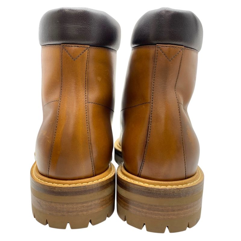 Louis Vuitton Line Ankle Boots Short Brown Logo Leather Mt0168 — view 4